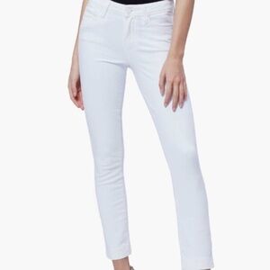 Paige Hoxton Ankle Skinny Jeans Crisp White 27 98% Cotton Midrise Classic Spring